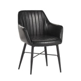 Chaise de salle à manger Herbert - Similicuir noir